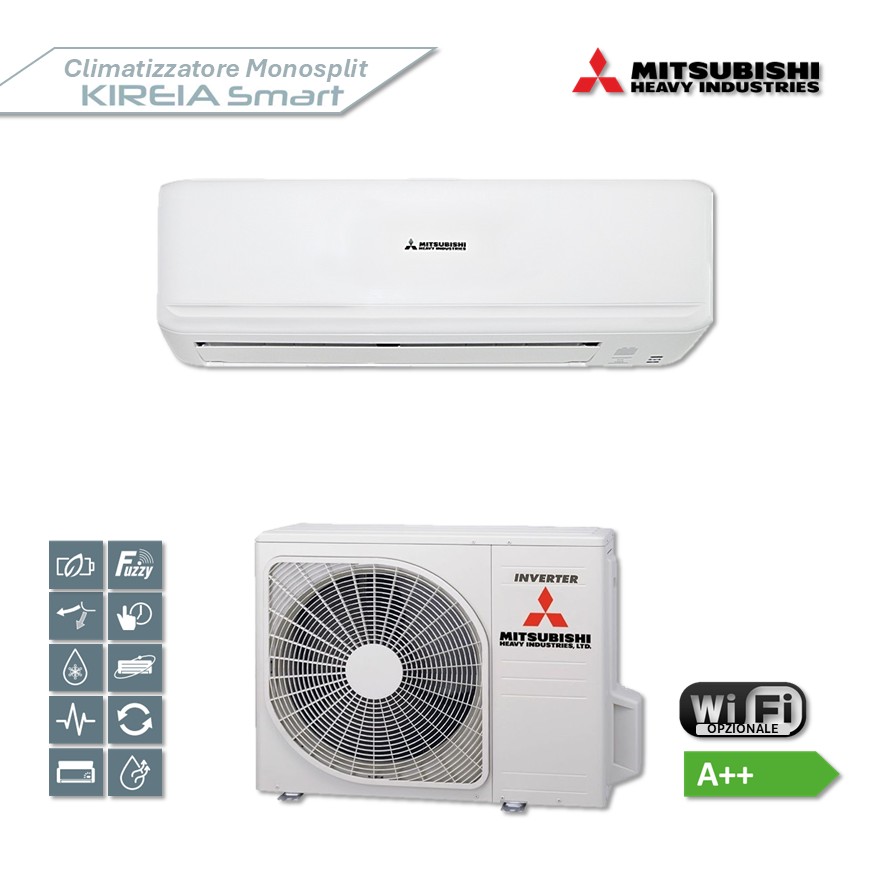 Climatizzatore Mitsubishi Heavy Industries Inverter Monosplit Kireia Smart 3,2kW 12000 BTU